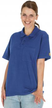 Poloshirt Uni, Kurzarm, kornblau ESD