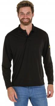 Poloshirt Langarm Coolmax® ALL SEASON schwarz ESD