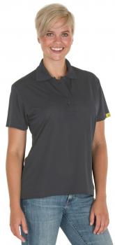 Damen-Poloshirt Kurzarm Coolmax® ALL SEASON anthrazit ESD