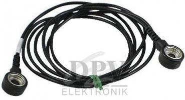 Grounding wire ESD 1.5 m, snap 10 mm / snap 10 mm