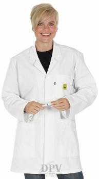 Arbeitsmantel ESD WhiteLine plus WL-185 Kurzform, Langarm
