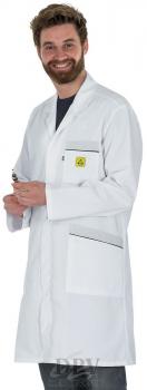Arbeitsmantel ESD WhiteLine plus WL-181 3/4 Konfektionslänge, Langarm