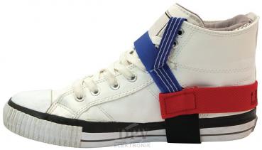 Permanent heel grounder ESD, red/blue/black