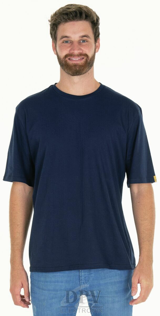 T-Shirt ESD, Kurzarm, dunkelblau