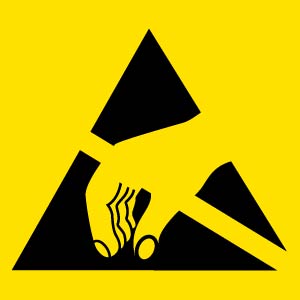 ESD SUSCEPTIBLE (electrostatically sensitive) esd_susceptible