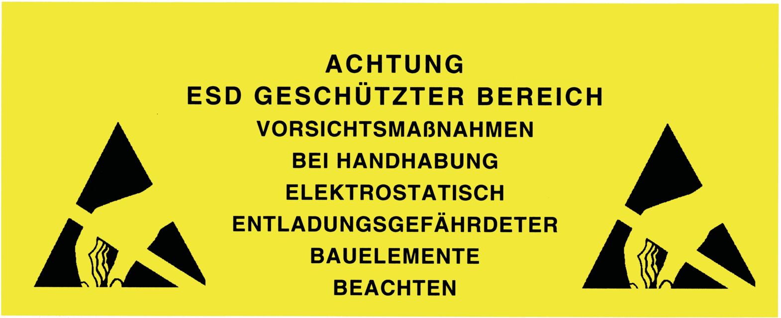 Warnschilder  für ESD-Arbeitsplätze und EPA