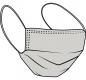 Preview: The image shows a gray face mask with two loops that attach to the ears. It has pleats for a better fit.