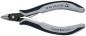 Preview: The image shows a small pair of pliers with gray handles and a metallic cutting surface. It is ergonomically designed and has an ESD marking. Ideal for precise cutting.