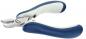 Preview: A nail clipper with blue, rubberized handles and a silver blade. The blades are slightly curved and the design is ergonomically shaped for a comfortable grip.