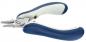 Preview: The image shows a double-ended pliers with blue, grippy handles. The plier jaws are made of metal and thin, ideal for cutting or gripping small objects.