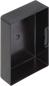 Preview: The image shows a rectangular, black plastic box without a lid. The box has smooth walls and an opening on one side for a closure or attachment option.