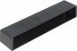 Preview: The image shows an elongated, rectangular box in black. It has an open front and a flat top with four horizontal creases indicating where the lid sits.