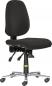 Preview: The chair is ergonomically designed, has black upholstery, and a high backrest. It is mounted on a sturdy base with casters, which allows for mobility.