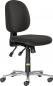 Preview: The chair is a black office chair with a padded seat and backrest. It has five casters and an adjustable height mechanism. The frame is made of metal.