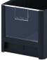 Preview: The image shows a black plastic storage container. It has an open top, a smooth, matte finish, and a transparent front panel. Ideal for organization and storage.