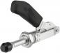 Preview: Es handelt sich um einen Spannhebel. Er hat einen schwarzen, ergonomischen Griff und eine metallische Struktur mit einer glänzenden Oberfläche. Der Hebel ist funktional und robust.