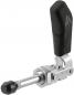 Preview: The image shows a lever with a black handle and a silver metal body. The lever is mechanically operated and has a cylindrical pin at one end.
