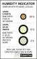 Preview: Das Bild zeigt einen Feuchtigkeitsindikator mit drei Farbleveln: 60 % (gelb), 10 % (hellgrün) und 5 % (dunkelgrün). Hinweise zur Verwendung sind am unteren Rand zu finden.