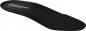 Preview: The image shows a black memory foam insole. It has a smooth surface, is slightly curved, and features white lettering that says "memory foam."