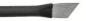 Preview: The image shows the tip of a sharp tool, similar to a scalpel. The handle is black and the blade has a narrow, triangular shape.