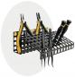 Preview: The image displays a wall shelf made of black plastic with various tools, including pliers and screwdrivers, neatly arranged. The shelf has a grid design.