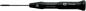 Preview: The image shows a black screwdriver with a short, straight, silver head. The handle has a non-slip surface and is marked with lettering and symbols.