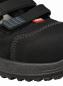 Preview: The image shows a black sports or cycling shoe with a sturdy upper. It has two black straps for closure and a grippy sole with a textured tread.