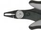 Preview: The image shows a pair of pliers with black and gray handles. At the tip, the cutting edges are visible, which are used for gripping and cutting wires or similar materials.