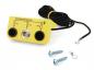 Preview: The image shows a yellow grounding connector with two sockets, a central connection, and a cable. Next to it are two screws and a ring terminal.
