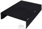 Preview: The image shows a black, rectangular storage rack with open sides and a flat top. It appears sturdy and is suitable for storing devices or documents.