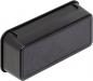 Preview: The image shows an elongated, black plastic box with rounded corners. The surface is smooth and solid-colored. There are no visible handles or special patterns.