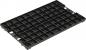 Preview: The image shows a rectangular, black plastic palette with many small square openings. The surface is flat and the edges are slightly rounded.