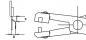 Preview: The image displays technical drawings of a device. On the left is the side view with dimensions, on the right the top view with two movable parts. Dimensions: 3 and 5 units.