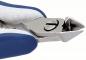 Preview: The image shows a nail clipper with high-quality, shiny metal blades. The handles are blue and ergonomically shaped. The blade opens and closes like scissors.
