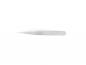 Preview: The image shows a long, narrow, metallic tweezer. It has a pointed and smooth shape with slightly rounded edges and is shiny silver.