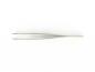Preview: The image shows a straight, narrow metal tweezer. It has two long, pointed ends and is slightly wider in the middle. The background is uniformly light.