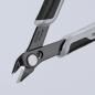 Preview: The image shows a pair of pliers with black and gray handles. The blades are narrow and pointed, suitable for cutting wire. The transition between the materials is clearly visible.