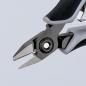 Preview: The image shows a pair of pliers with black and gray rubber grip coating. The tips are sharp and slightly angled, suitable for cutting and gripping. The pliers have a sturdy, metallic construction.