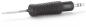Preview: The image shows a screwdriver with a black, ribbed handle and a long, thin blade. The blade is sharpened in the middle and has a pointed tip.