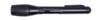 Preview: The image shows a black flashlight with a round head and a slender body. It has a clip on the side for easy carrying. The surface is smooth and shiny.