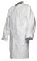 Preview: The image shows a white coat with long sleeves. It has a simple cut and a round collar without buttons, ideal for medical or hygienic purposes.