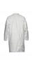 Preview: The image shows a white coat with long sleeves. It is plain, has a straight shape, and a small collar. The coat is viewed from the back.