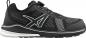 Preview: Der Schuh ist ein sportlicher Sneaker in Schwarz mit atmungsaktivem Mesh-Obermaterial. Er hat eine helle, strukturiert aussehende Sohle und ein schnellschnürendes System.