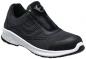 Preview: The shoe is a black, comfortable sneaker with a smooth surface and a round sole. It has a simple lacing system and is versatile for everyday activities.