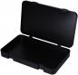 Preview: The image shows a black, rectangular box with a removable lid. It is smooth and empty inside, with hinges at the top. The surface appears plain and unobtrusive.