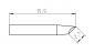 Preview: The image shows a technical drawing of an object with two measurements: 15.9 units in length and a width of 2.1 units at a conical tip.