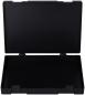 Preview: It is a black, rectangular box that lies open in front of you. It has a lid that is flipped back, and a smooth interior surface with no additional contents.