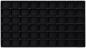 Preview: Das Bild zeigt ein rechteckiges, schwarzes Tablett mit 64 kleinen quadratischen Fächern. Die Fächer sind gleichmäßig angeordnet und haben alle die gleiche Größe.