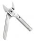 Preview: The image shows a small, metal pair of tweezers with sharp, pointed blades. The handles are flat and ergonomically shaped, ideal for precise tasks.