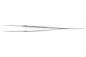 Preview: The image shows a long, narrow pair of pliers made from shiny metal. It has two narrow, pointed tips and a straight, thin handle. Ideal for gripping small objects.